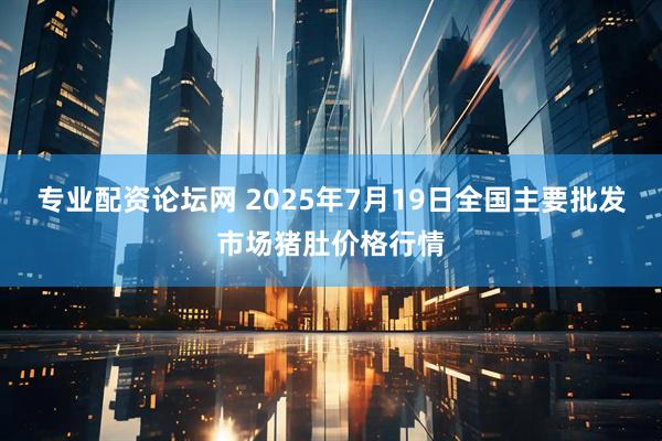专业配资论坛网 2025年7月19日全国主要批发市场猪肚价格行情