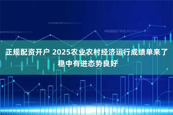 正规配资开户 2025农业农村经济运行成绩单来了 稳中有进态势良好