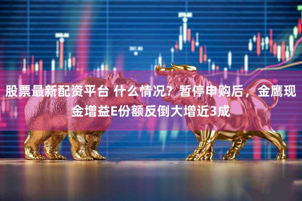 股票最新配资平台 什么情况？暂停申购后，金鹰现金增益E份额反倒大增近3成