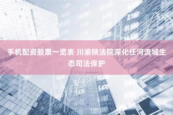 手机配资股票一览表 川渝陕法院深化任河流域生态司法保护